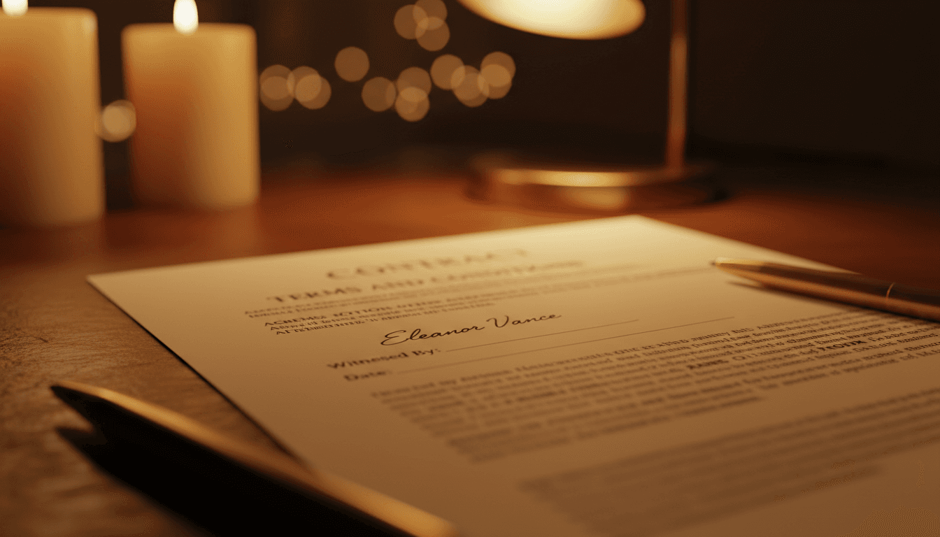 Assinatura em documento jurídico de direito do consumidor