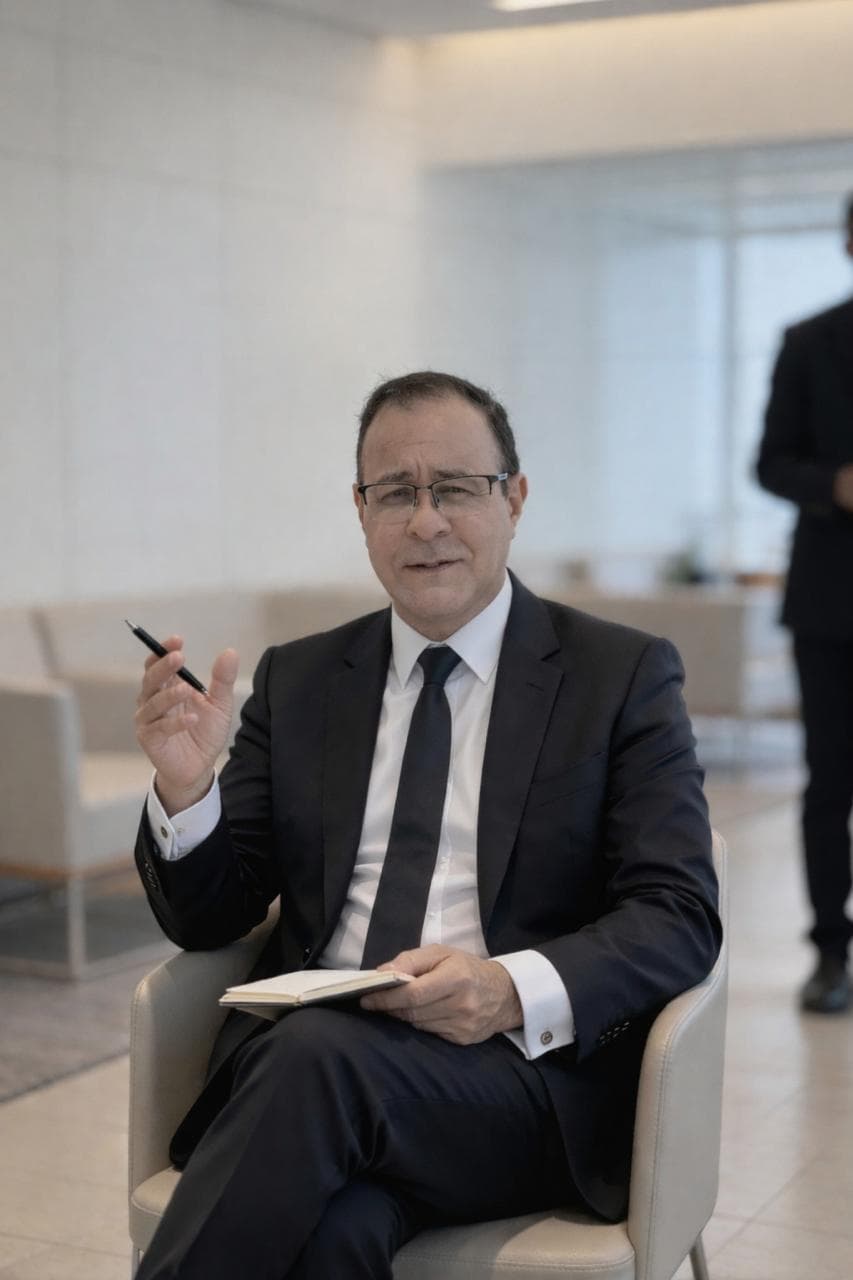 Ageu Motta, CEO do Motta Advocacia, de terno e óculos